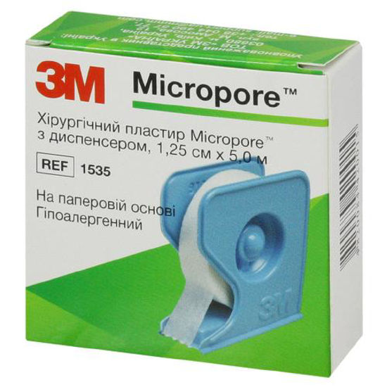 Пластырь хирургический Micropore 1.25 см х 5 м с диспенсером